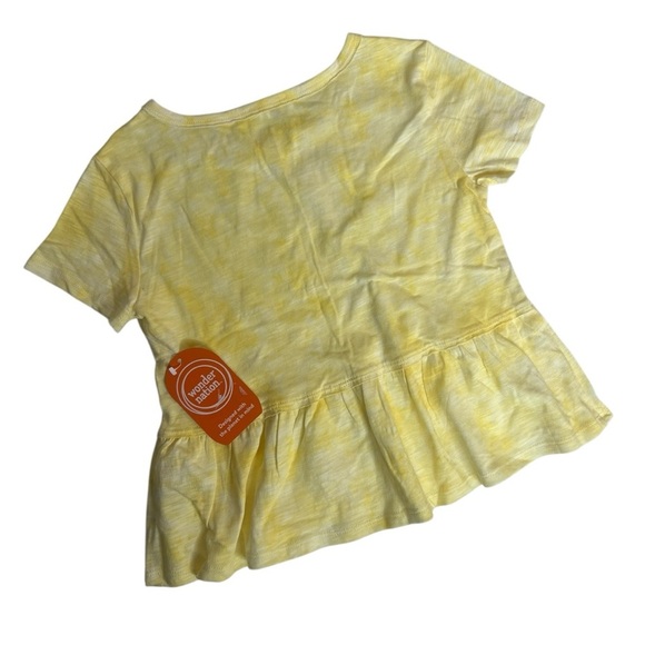 Wonder Nation Size 6 - 6X Girls 2pcs Yellow Top And Blue Denim shorts Set Peplum - Picture 7 of 11